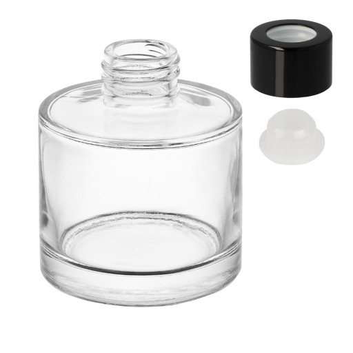 Dyfuzor zapachowy butelka pojemnik na dyfuzor 100 ml okrągły BLACK GLOSS