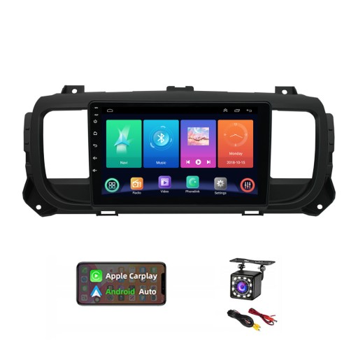 CITROEN JUMPY RADIO 2DIN ANDROID12 2GB 32GB WIFI GPS IPS FM CARPLAY