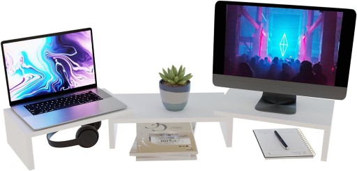 STOJAK NA MONITOR PODSTAWKA POD LAPTOPA PODWÓJNA REGULACJA DŁUGOŚCI