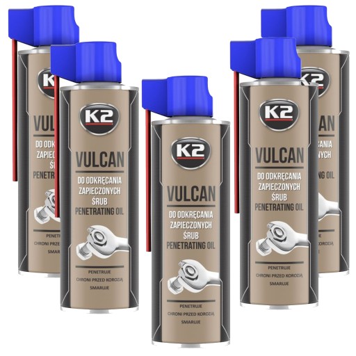 K2 Odrdzewiacz do Śrub Vulcan 250ml x 5