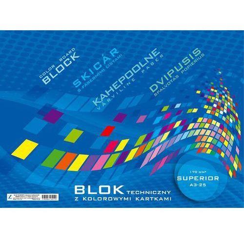 Blok techniczny KRESKA A4 10k. - kolorowy