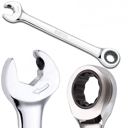 SATA Klucz 19 mm Podwójna grzechotka 43212