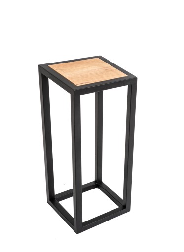 Kwietnik LOFT Donica STAL Drewno Dąb Złoty 70 CM