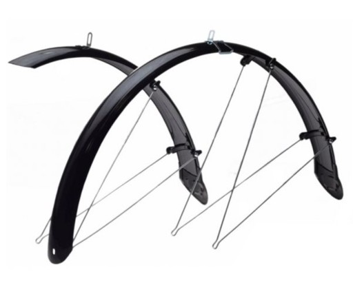 Błotniki Rowerowe 24 Cale 53 mm Czarny Przód + Tył