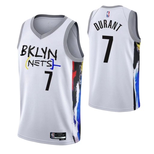 Koszulka Brooklyn Nets #7 Kevin Durant biała 2022-23 City Edition, 3XL