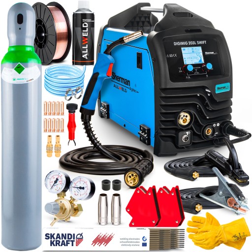 SPAWARKA INWERTOROWA INWERTER SHERMAN MIG 203L SWIFT MMA TIG 230V 200A IGBT