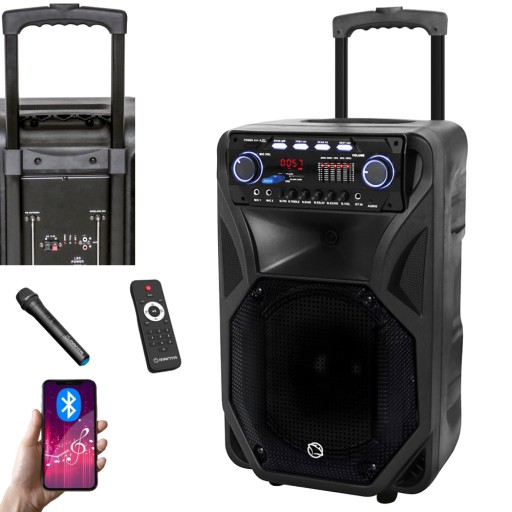 GŁOŚNIK BLUETOOTH KARAOKE PRZENOŚNY MANTA FONOS