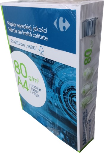 PAPIER KSERO MC A4 CARREFOUR 80G BIAŁY ryza A500