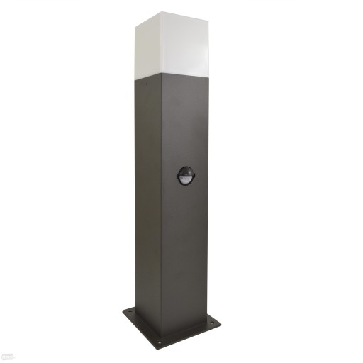 Słupek oświetleniowy kwadratowy sanico E27 44 cm szary