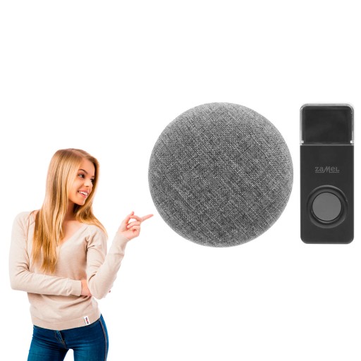 Dzwonek bezprzewodowy sieciowy ST-990 OVAL dzwonek do drzwi nowoczesny gong