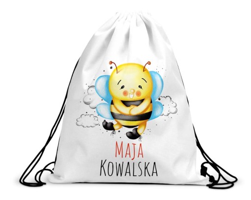 Worek Plecak Do Przedszkola Na Buty Imię PSZCZÓŁKA