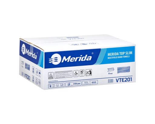 MERIDA ONE RĘCZNIKI SLIM PAPIEROWE BIAŁE 3150 SZT.