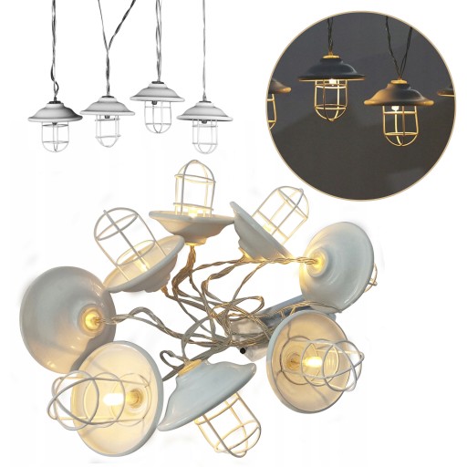 Lampki LED GIRLANDA EDISON LOFT Żarówki BATERIE