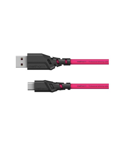 Kabel tethering Mathorn MTC-500M 5m 10Gbps 60W USB A-C Magenta