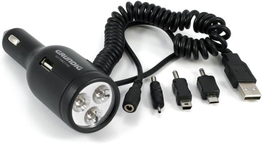 LATARKA SAMOCHODOWA LED AKUMULATOROWA DO GNIAZDA ZAPALNICZKI ADAPTER USB