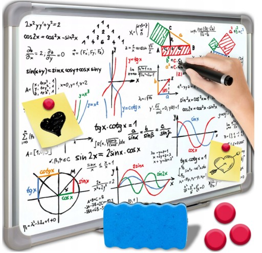 TABLICA SUCHOŚCIERALNA MAGNETYCZNA BIAŁA 60x45 cm