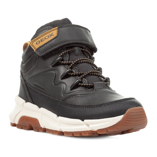 Buty juniorskie Geox Flexyper Plus black/dark yellow 28 EU