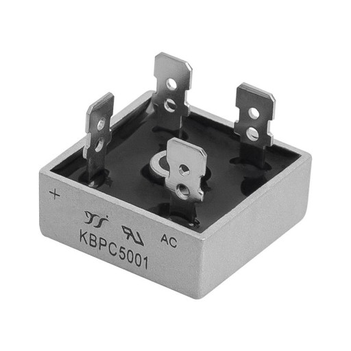 Mostek prostowniczy 50A 100V KBPC5001 MOCOWANY