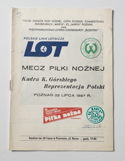 PROGRAM POLSKA - KADRA GÓRSKIEGO 1987