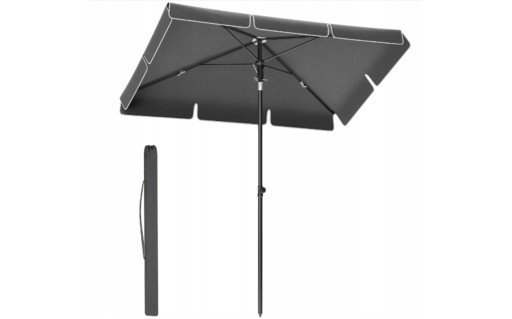 PARASOL Songmics szary 230 x 245 cm