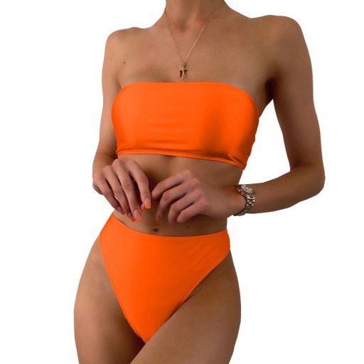 STRÓJ KĄPIELOWY DWUCZĘŚCIOWY SEXY BIKINI MAJTKI WYSOKI STAN OPASKA KOLORY
