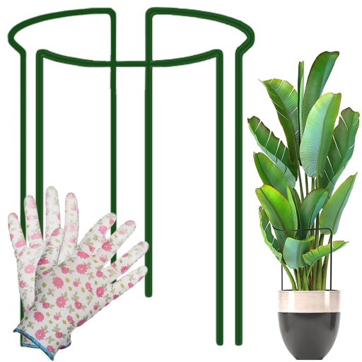 ZESTAW 3X PODPORA DO KWIATÓW ROŚLIN RÓŻ PODPÓRKA STALOWA 45 CM PERGOLA STAL