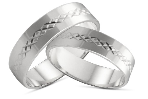 Obrączka srebrna próba 925+GRAWER 4mm OB48 ŚLUB