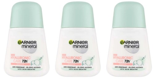 Garnier x3 Zestaw Hyaluronic Care roll on 50ml