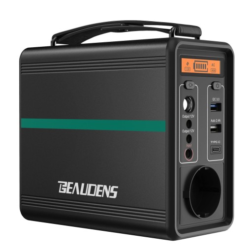 STACJA ZASILANIA BEAUDENS SOLARNY 166Wh 230V 12V Type-C/QC3.0