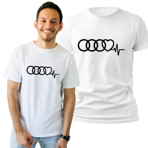 Koszulka Na Prezent Dla Fana Motoryzacji T-Shirt na Zlot Audi Bawełna S-XXL