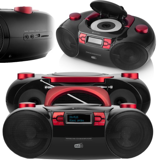 BOOMBOX RADIO CD MP3 ODTWARZACZ USB DAB+ FM GOGEN