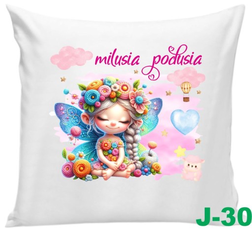 Poszewka na jasiek 40x40 cm do żłobka przedszkola miś księżniczka