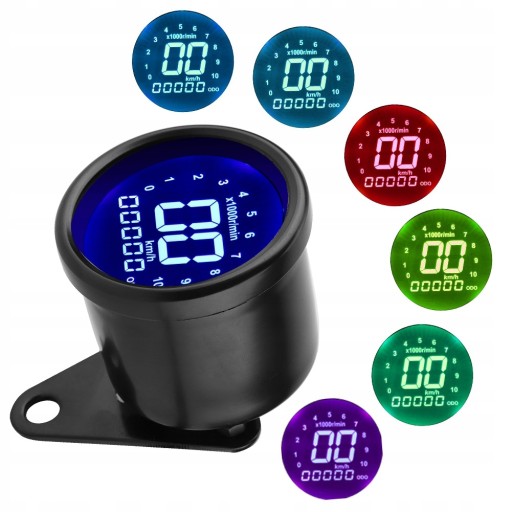 UNIWERSALNY PRĘDKOŚCIOMIERZ MOTOCYKLOWY LCD