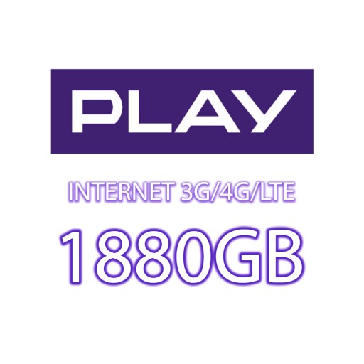 Internet Mobilny na kartę PLAY 3/4G/LTE 1880GB/ROK