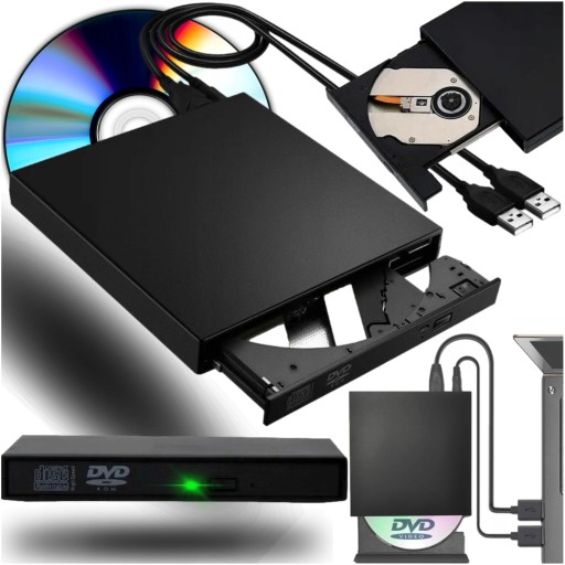 NAPĘD ZEWNĘTRZNY CD-R DVD-ROM RW USB NAGRYWARKA ODTWARZACZ DO LAPTOPA SLIM