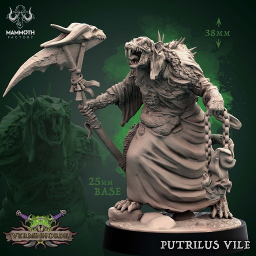 Putrilus Vile - Skaven - Mammoth Factory - Druk 3D