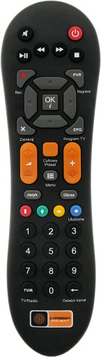 PILOT CYFROWY POLSAT HD7000 HD6000 HD5500 ORYGINAŁ DO DEKODERÓW CZARNY