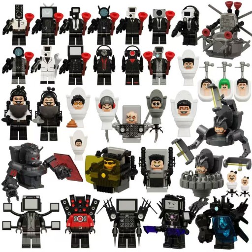 MINIFIGURKI SKIBIDI TOILET KLOCKI FIGURKI AKCESORIA 1-7 35SZT.