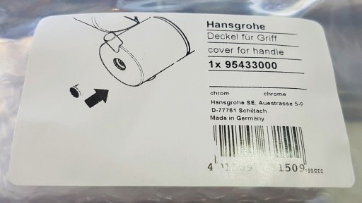 HANSGROHE Zaślepka 95433000 do chwytu bat. termos