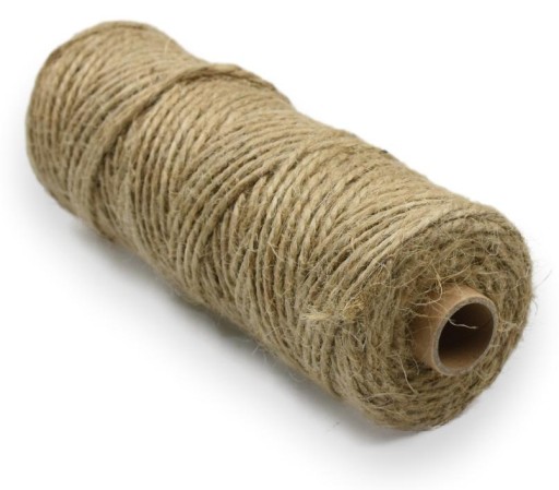 Sznurek jutowy 5mm 50m PAKOWY OZDOBNY 250gram JUTA