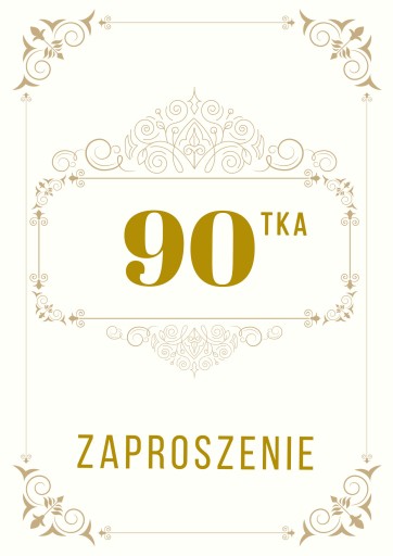 ZAPROSZENIE ZAPROSZENIA NA URODZINY 90 tke Gatsby!
