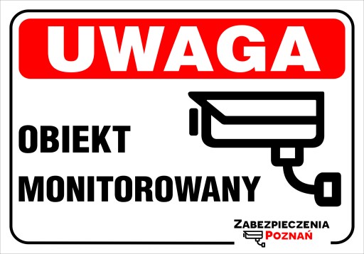 MONITORING KAMERY TABLICA OBIEKT MONITOROWANY DUŻA