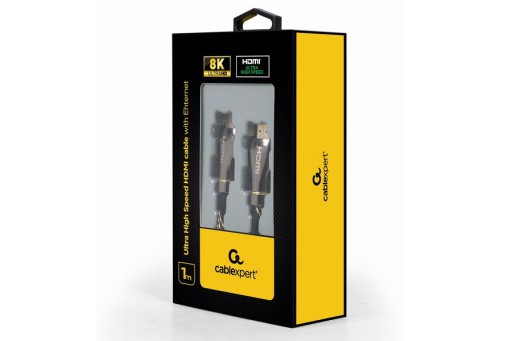 KABEL GEMBIRD HDMI/HDMI MĘSKI v2.1 1M 8K UHD E