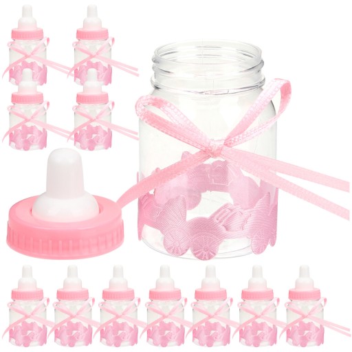 BUTELKA NA CUKIERKI BABY SHOWER POJEMNIKI NA CUKIERKI