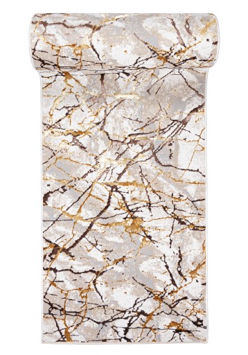 Chodnik GOLDEN MZ34D Cream Dwupoziomowy Połysk Nowoczesny szer. 80cm