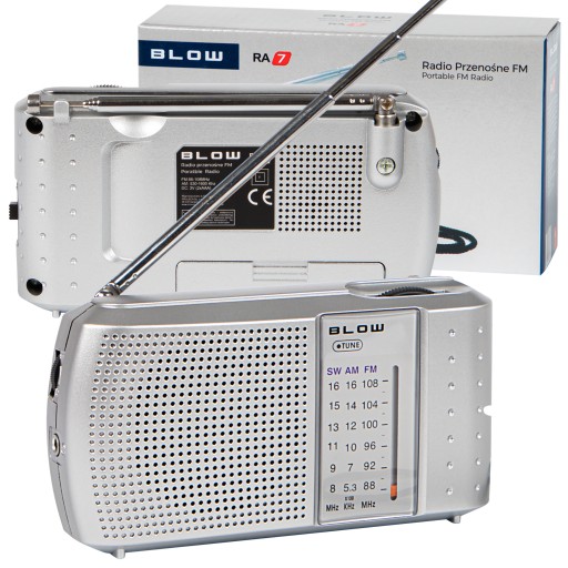 RADIO KUCHENNE BUDOWLANE PRZENOŚNE FM AM SW MINI NA BATERIE ANTENA