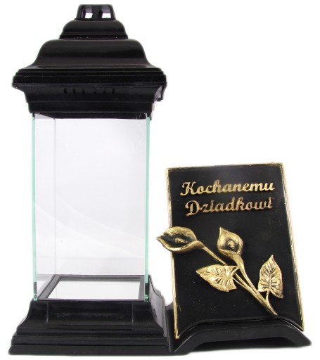 Znicz kapliczka Kochanemu Dziadkowi dzień dziadka lampion szklany