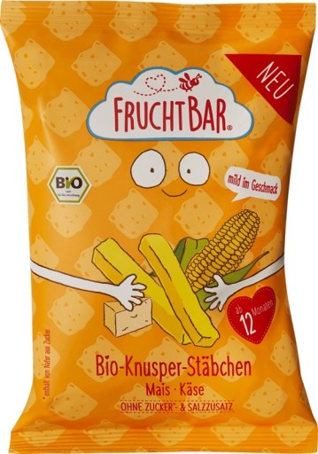 FRUCHTBAR EKO CHRUPKI KUKURYDZIANE SEROWE 12M+ 30g