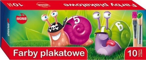 FARBY PLAKATOWE 10 KOLORÓW 20 ML MONA ST.MAJEWSKI
