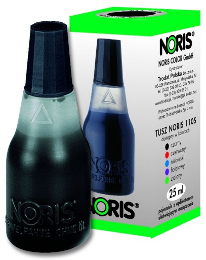 Tusz do pieczątek gumowych 25ml Noris 110s czarny